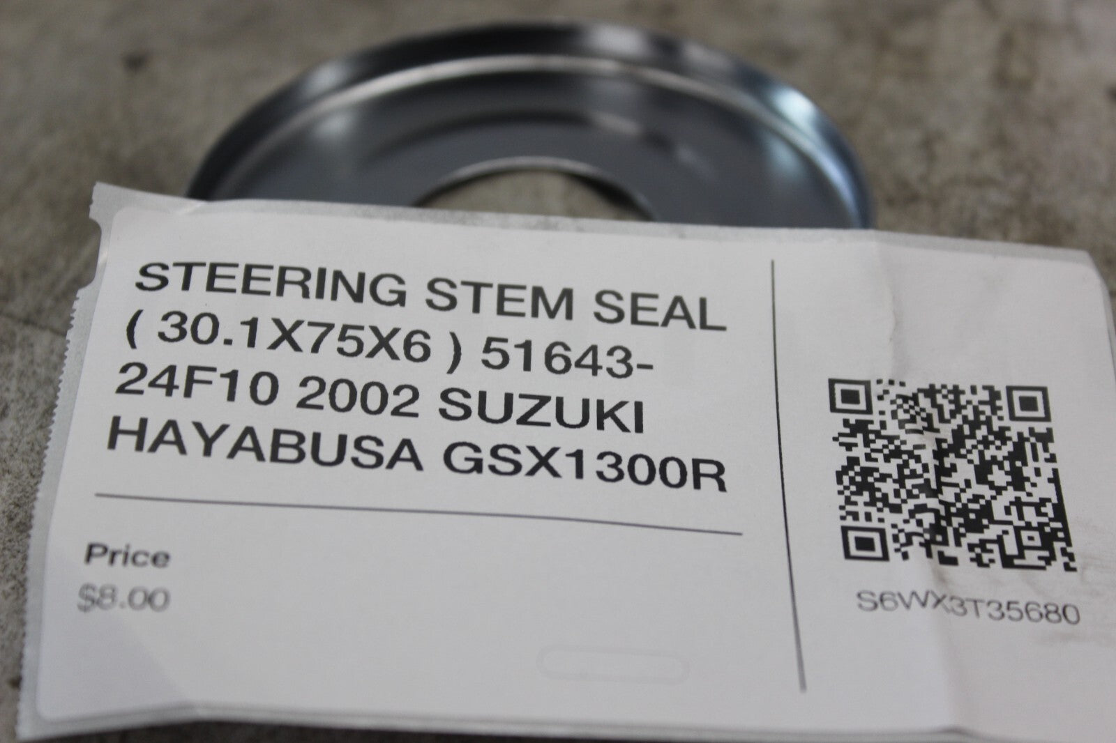 STEERING STEM SEAL (30.1X75X6 ) 51643-24F10 2002 SUZUKI HAYABUSA GSX1300R