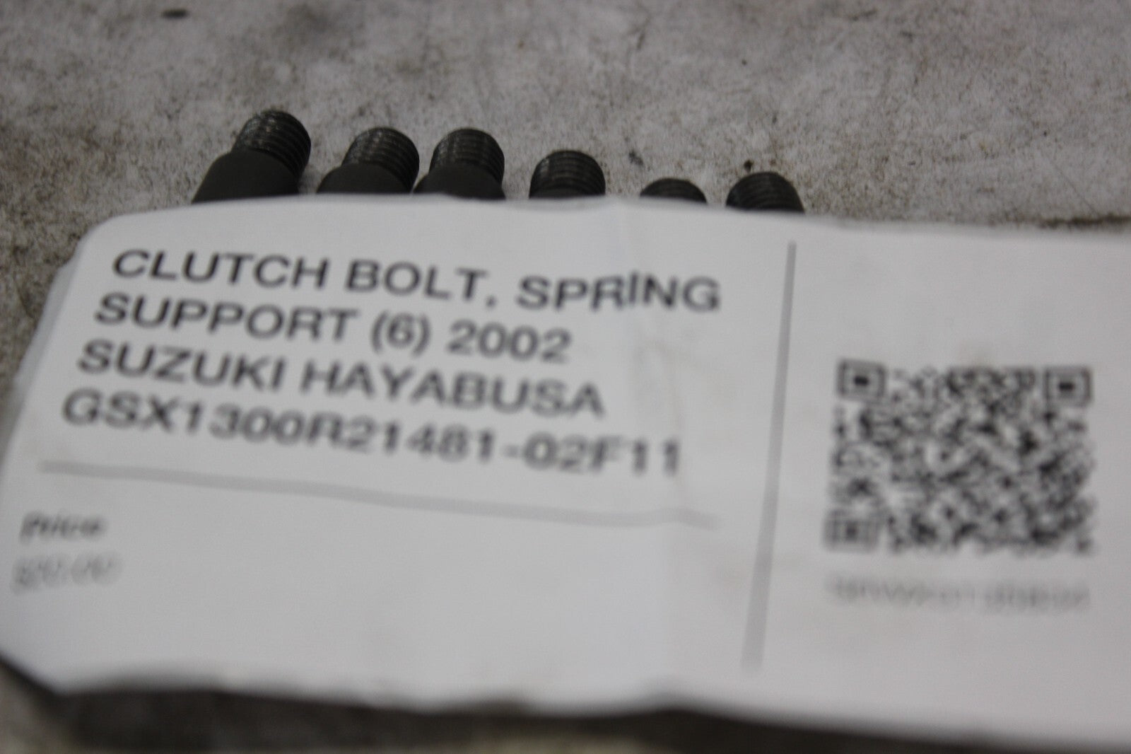 CLUTCH BOLT, SPRING SUPPORT (6) 2002 SUZUKI HAYABUSA GSX1300R 21481-02F11