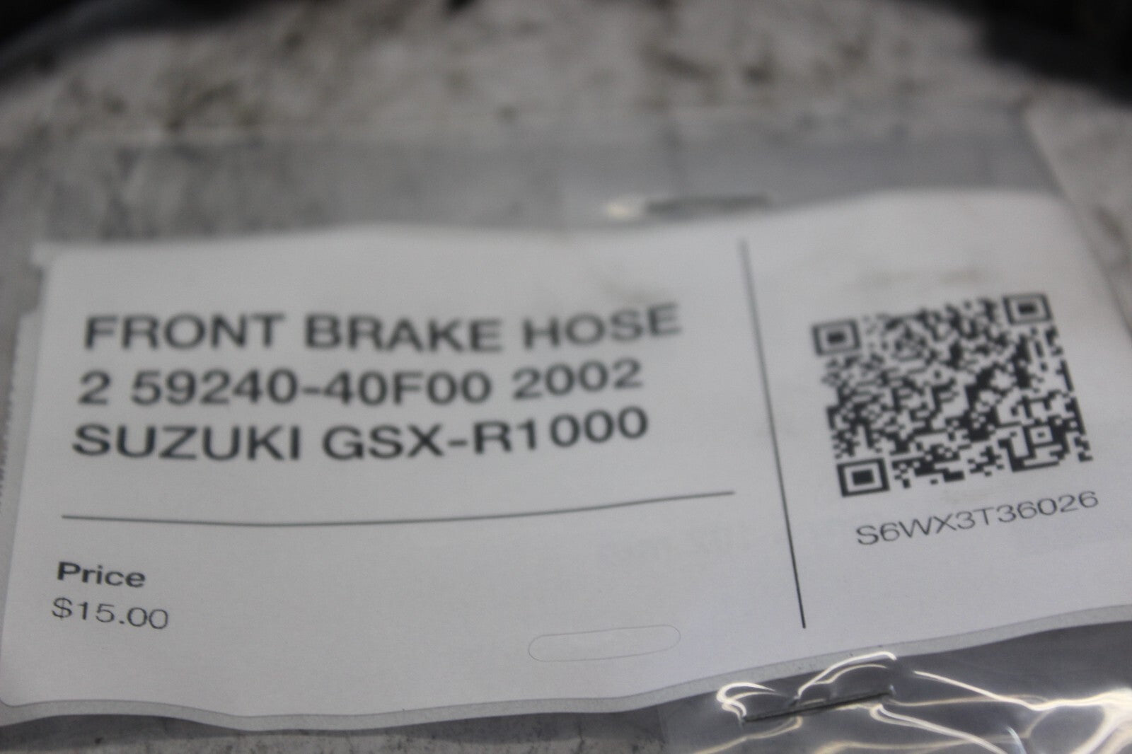FRONT BRAKE HOSE 2 59240-40F00 2002 SUZUKI GSX-R1000