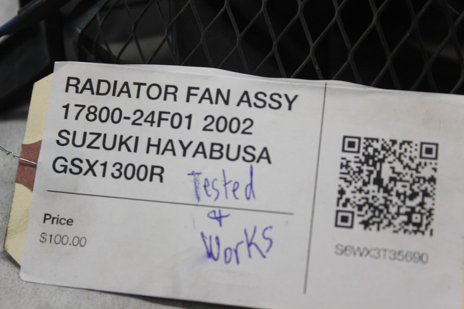 RADIATOR FAN ASSY 17800-24F01 2002 SUZUKI HAYABUSA GSX1300R