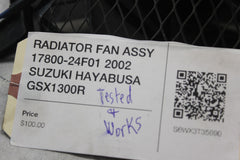 RADIATOR FAN ASSY 17800-24F01 2002 SUZUKI HAYABUSA GSX1300R