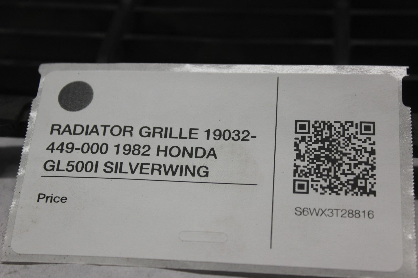 RADIATOR GRILLE 19032-449-000 1982 HONDA GL500I SILVERWING