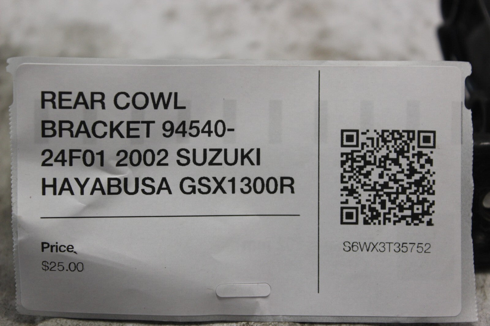 REAR COWL BRACKET 94540-24F01 2002 SUZUKI HAYABUSA GSX1300R