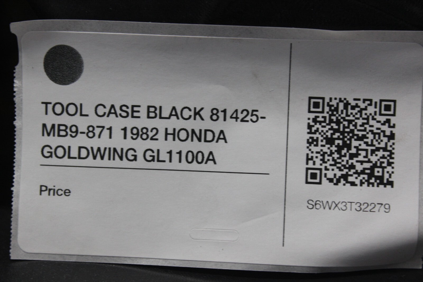 TOOL CASE BLACK 81425-MB9-871 1982 HONDA GOLDWING GL1100A