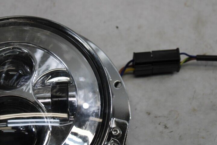 7" LED Headlamp Headlight 2003 Harley Davidson FLHT Silver Black