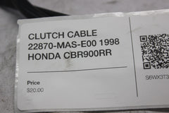 CLUTCH CABLE 22870-MAS-E00 1998 HONDA CBR900RR