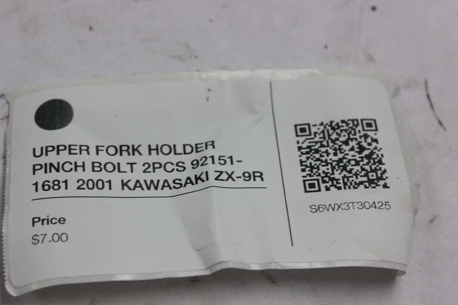 UPPER FORK HOLDER PINCH BOLT 2PCS 92151-1681 2001 KAWASAKI ZX-9R