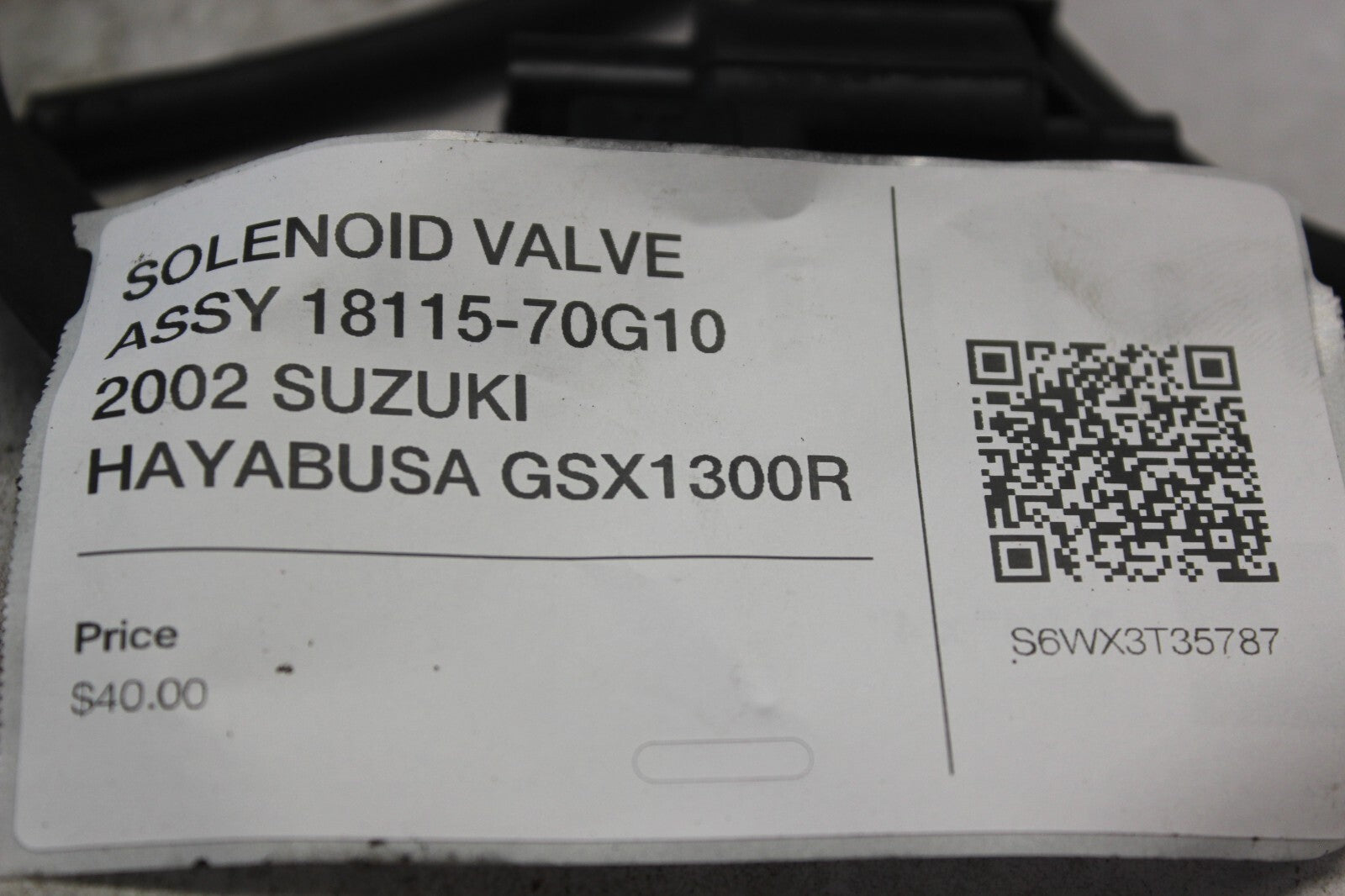 SOLENOID VALVE ASSY 18115-70G10 2002 SUZUKI HAYABUSA GSX1300R
