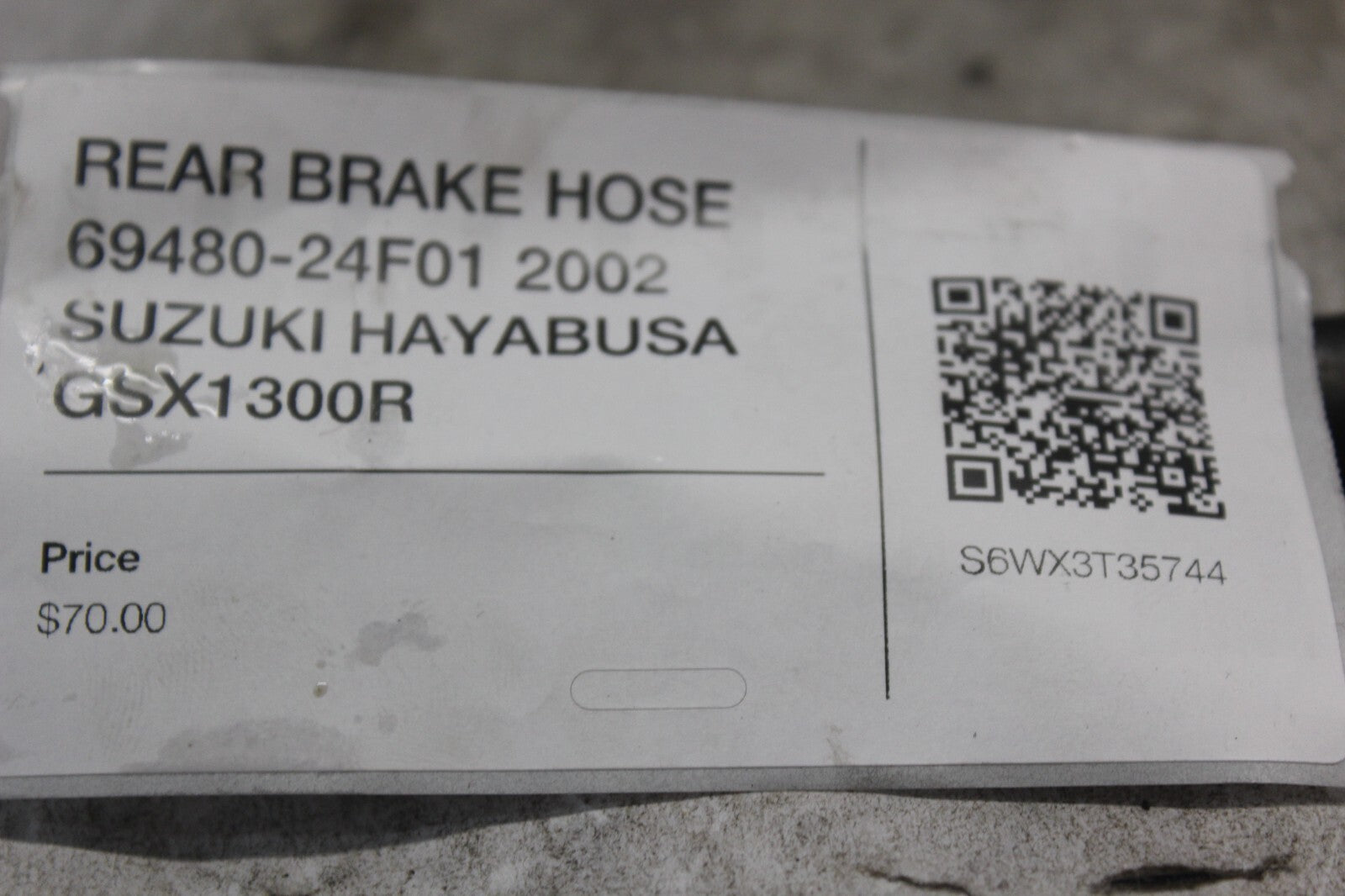 REAR BRAKE HOSE 69480-24F01 2002 SUZUKI HAYABUSA GSX1300R