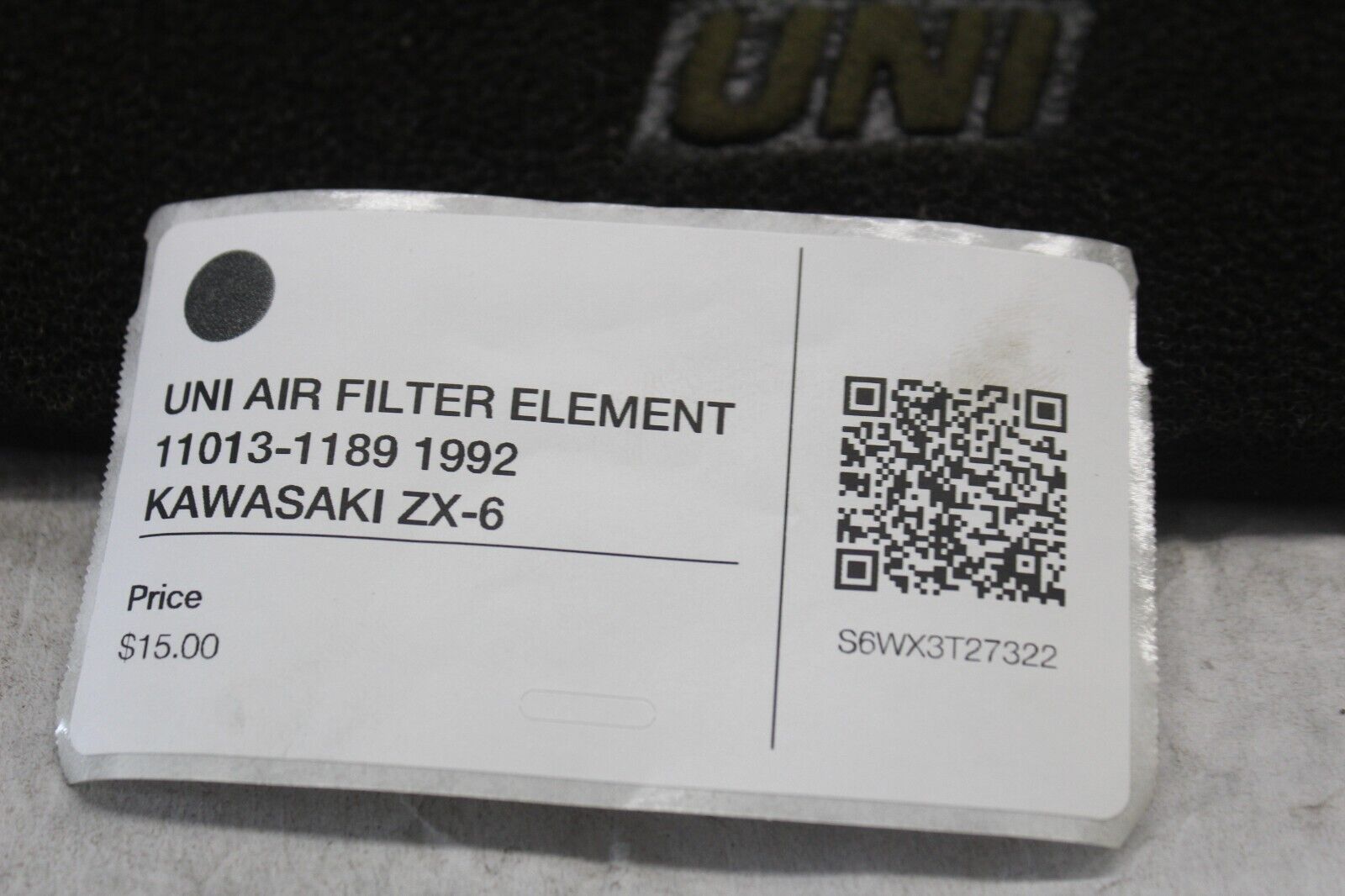 UNI AIR FILTER ELEMENT 11013-1189 1992 KAWASAKI ZX-6
