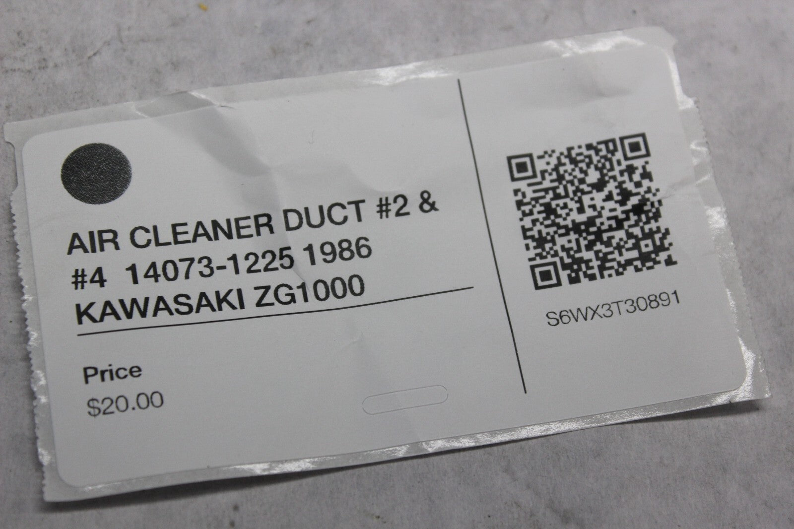 AIR CLEANER DUCT #2 & #4  14073-1225 1986 KAWASAKI ZG1000