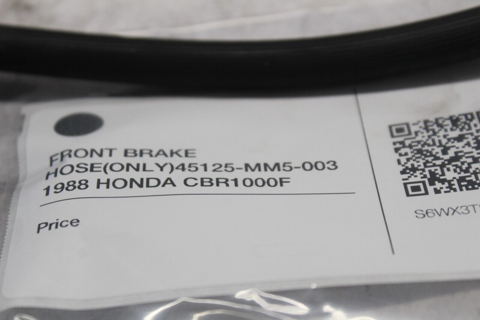 FRONT BRAKE HOSE (ONLY) 45125-MM5-003  1988 HONDA CBR1000F
