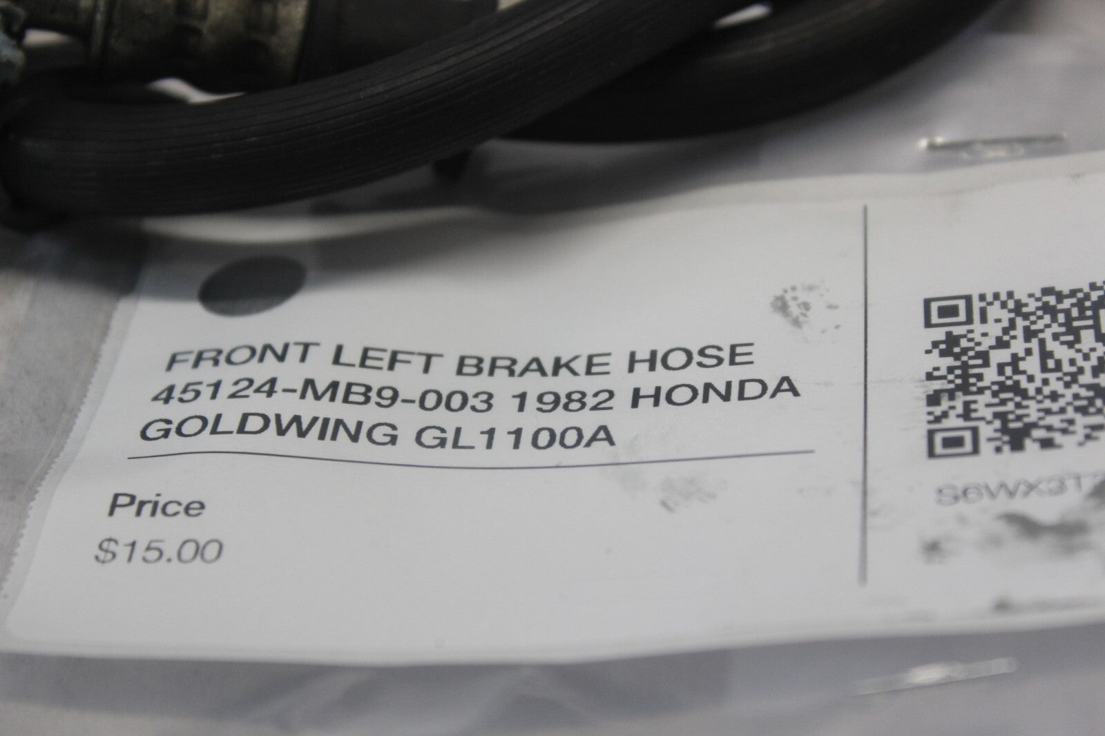 FRONT LEFT BRAKE HOSE 45124-MB9-003 1982 HONDA GOLDWING GL1100A