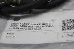 FRONT LEFT BRAKE HOSE 45124-MB9-003 1982 HONDA GOLDWING GL1100A