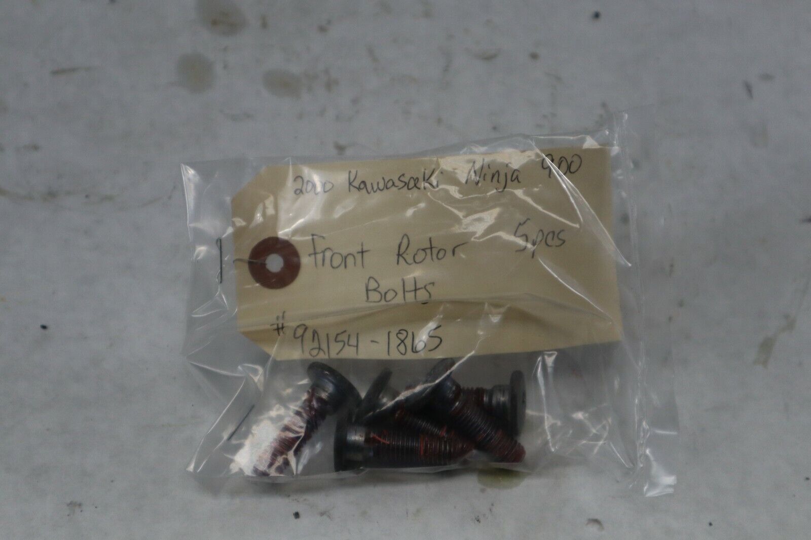 OEM Kawasaki Motorcycle Front Rotor Bolts 2000 ZX9 Ninja 92154-1865