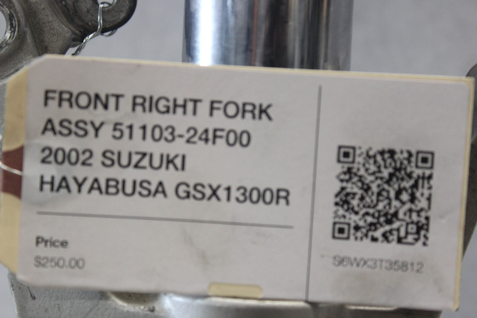 FRONT RIGHT FORK ASSY 51103-24F00 2002 SUZUKI HAYABUSA GSX1300R