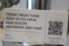 FRONT RIGHT FORK ASSY 51103-24F00 2002 SUZUKI HAYABUSA GSX1300R