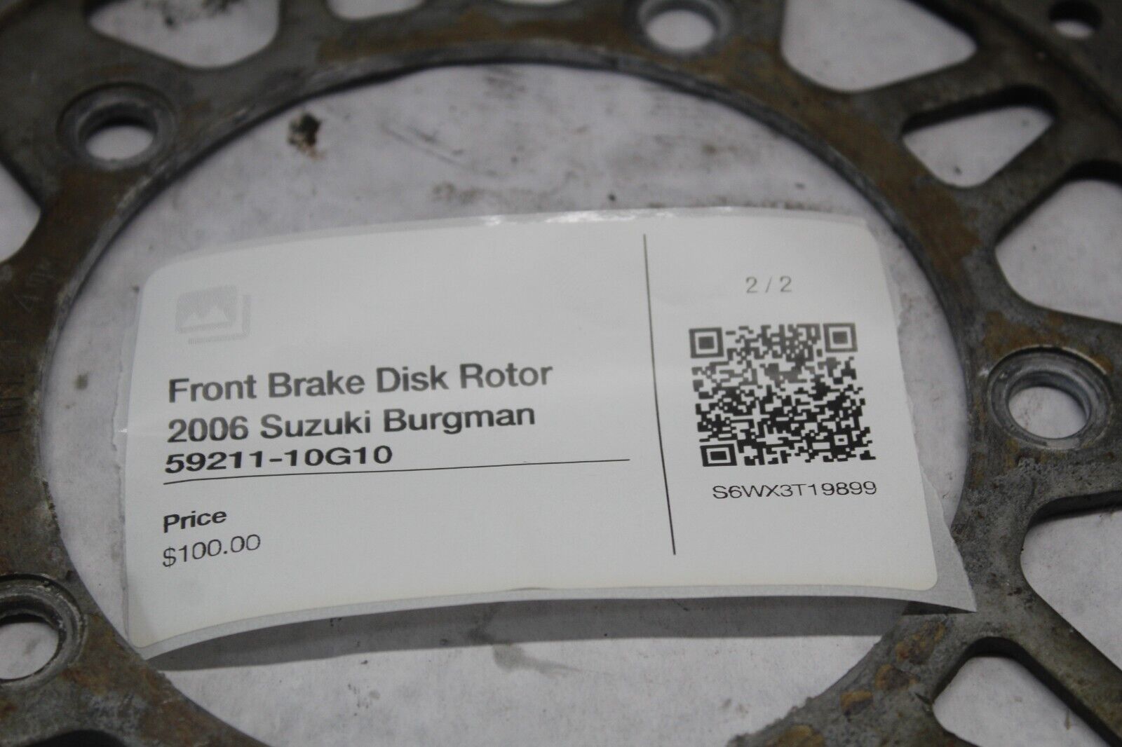 Front Brake Disk Rotor 2006 Suzuki Burgman 59211-10G10
