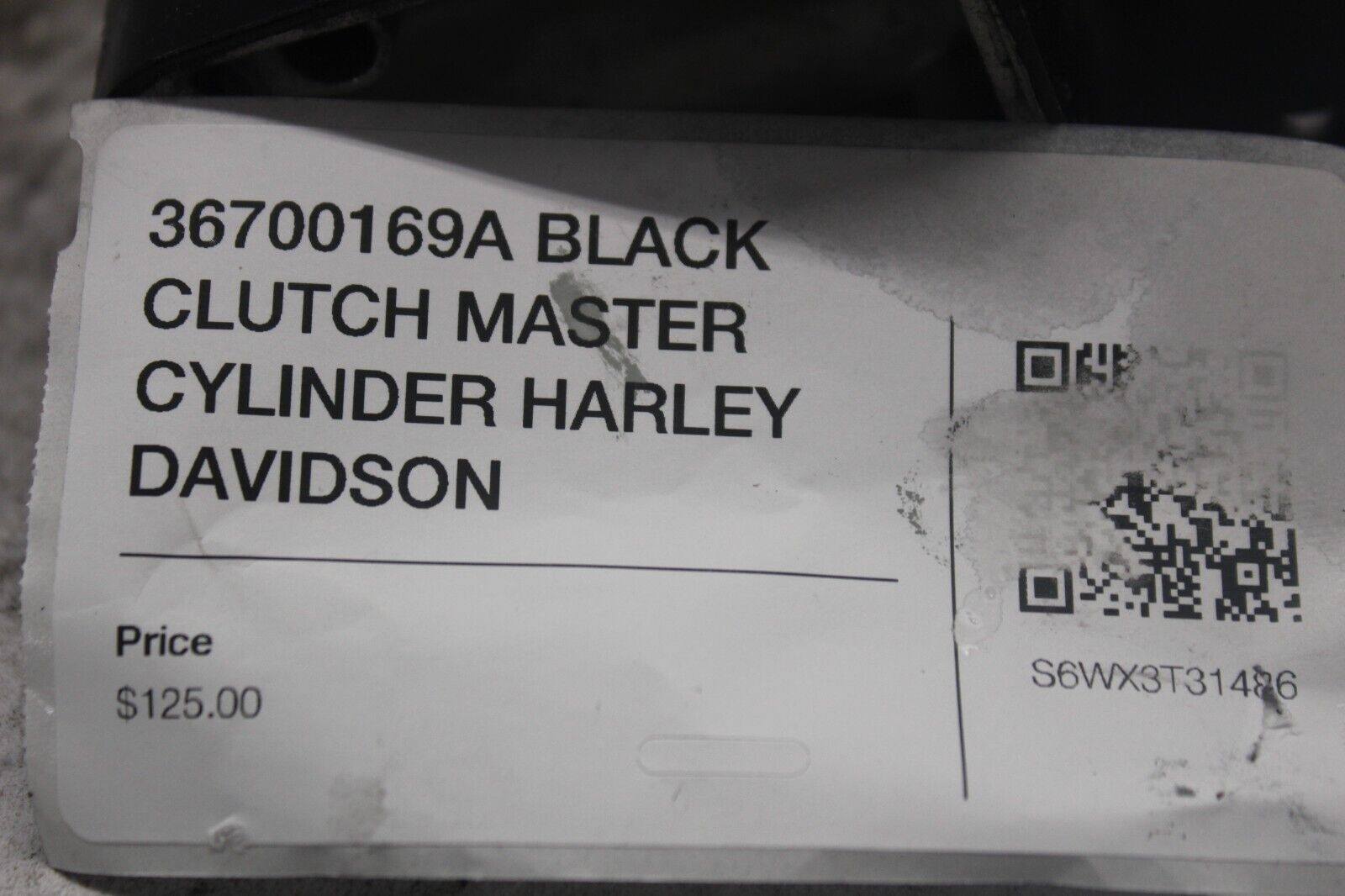 36700169A BLACK CLUTCH MASTER CYLINDER HARLEY DAVIDSON