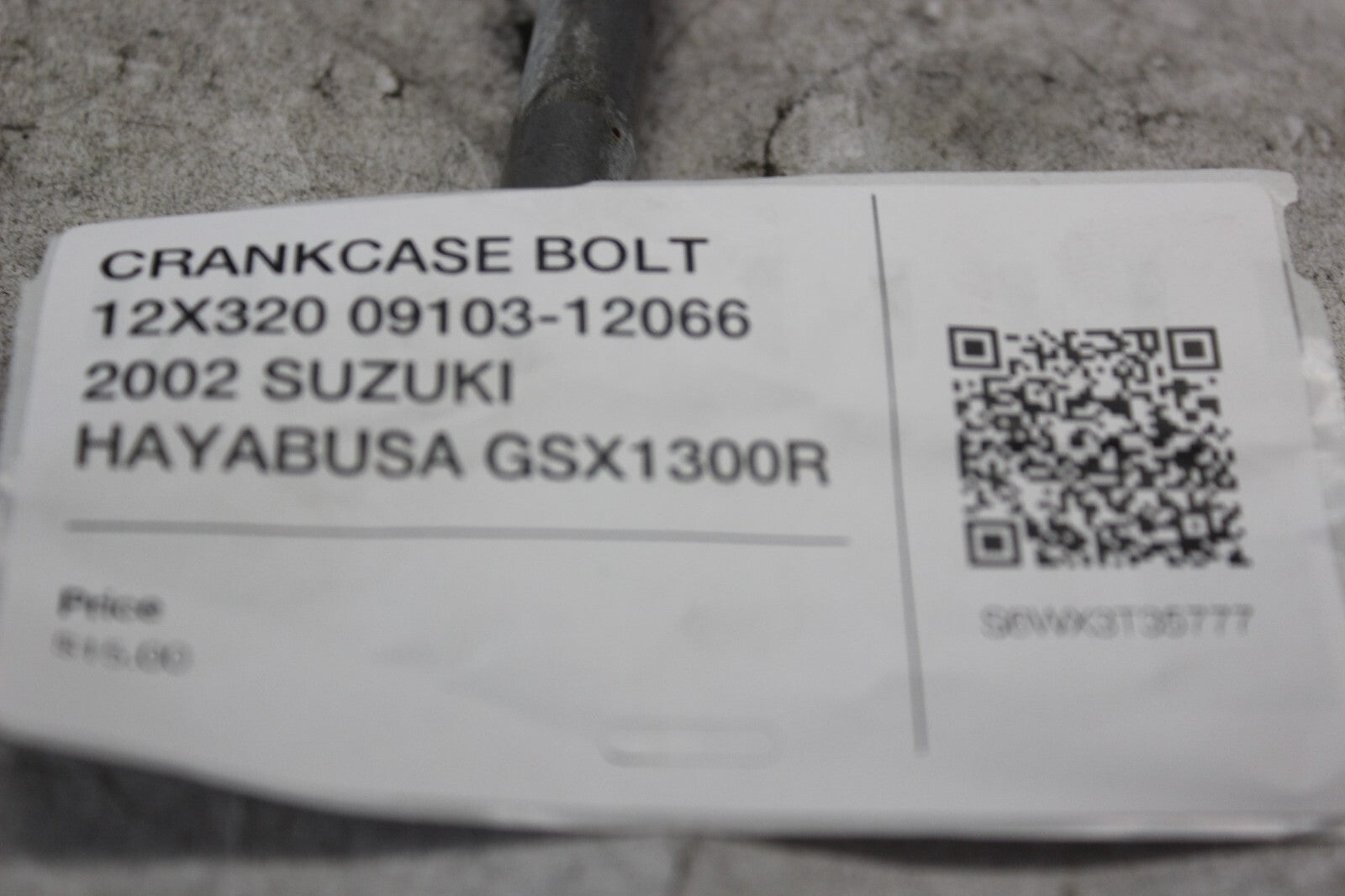 CRANKCASE BOLT 12X320 09103-12066 2002 SUZUKI HAYABUSA GSX1300R