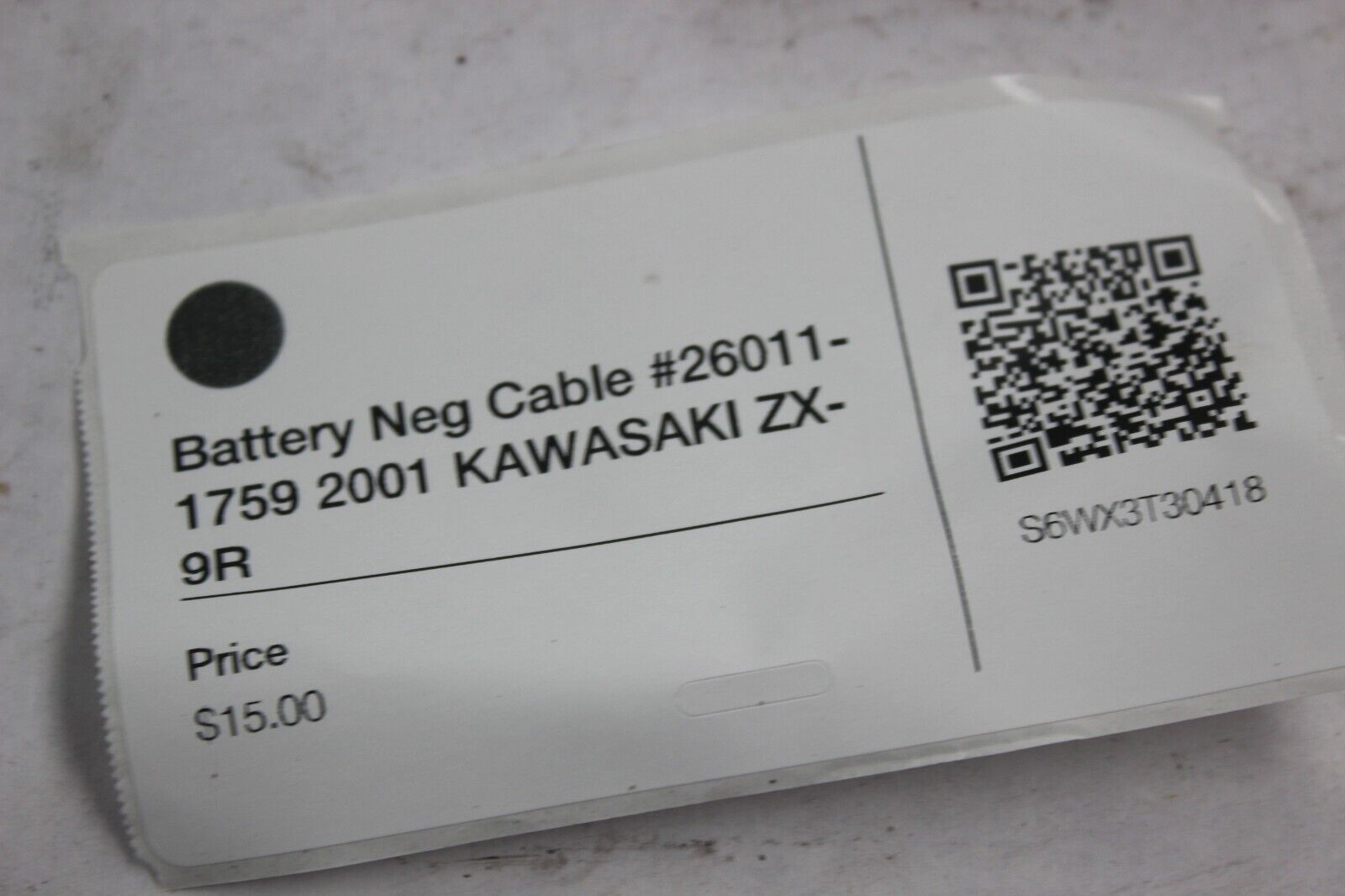 Battery Neg Cable #26011-1759 2001 KAWASAKI ZX-9R