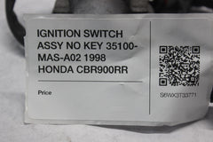 IGNITION SWITCH ASSY NO KEY 35100-MAS-A02 1998 HONDA CBR900RR