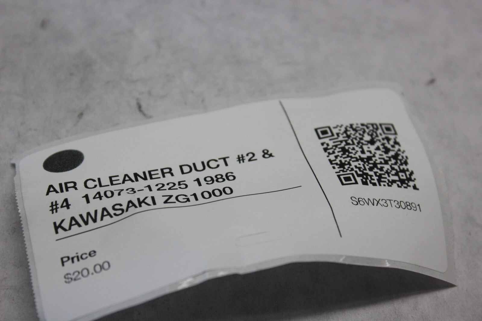 AIR CLEANER DUCT #2 & #4  14073-1225 1986 KAWASAKI ZG1000