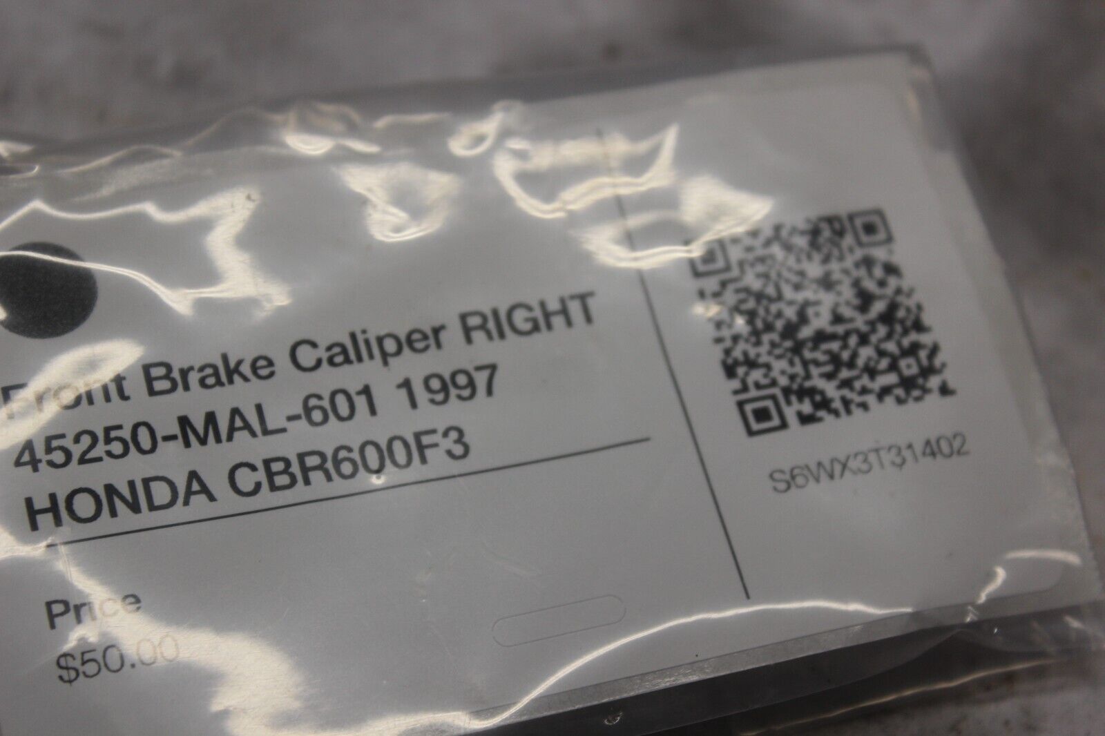 Front Brake Caliper RIGHT 45250-MAL-601 1997 HONDA CBR600F3