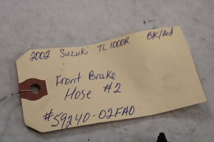 Front Brake Hose#2 59240-02FA0 OEM Suzuki Motorcycle 2002 TL1000