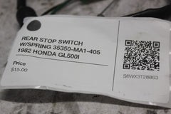 REAR STOP SWITCH W/SPRING 35350-MA1-405 1982 HONDA GL500I SILVERWING