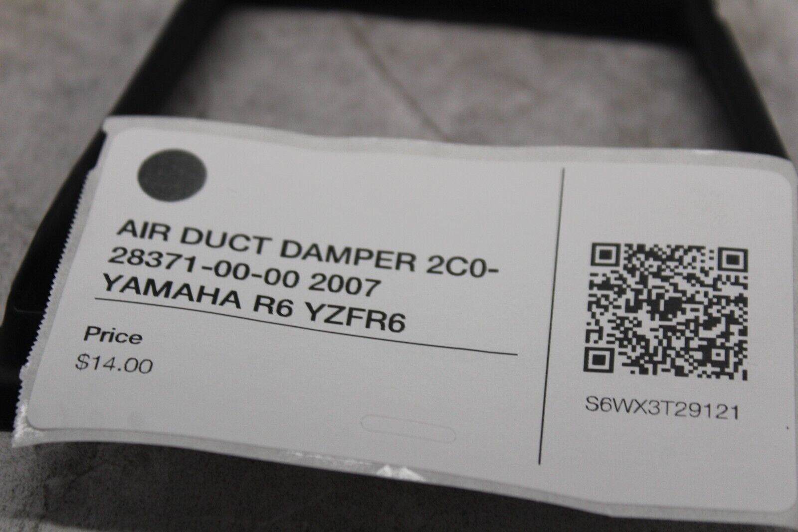 AIR DUCT DAMPER 2C0-28371-00-00 2007 YAMAHA R6 YZFR6