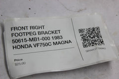 FRONT RIGHT FOOTPEG BRACKET 50615-MB1-000 1983 HONDA VF750C MAGNA