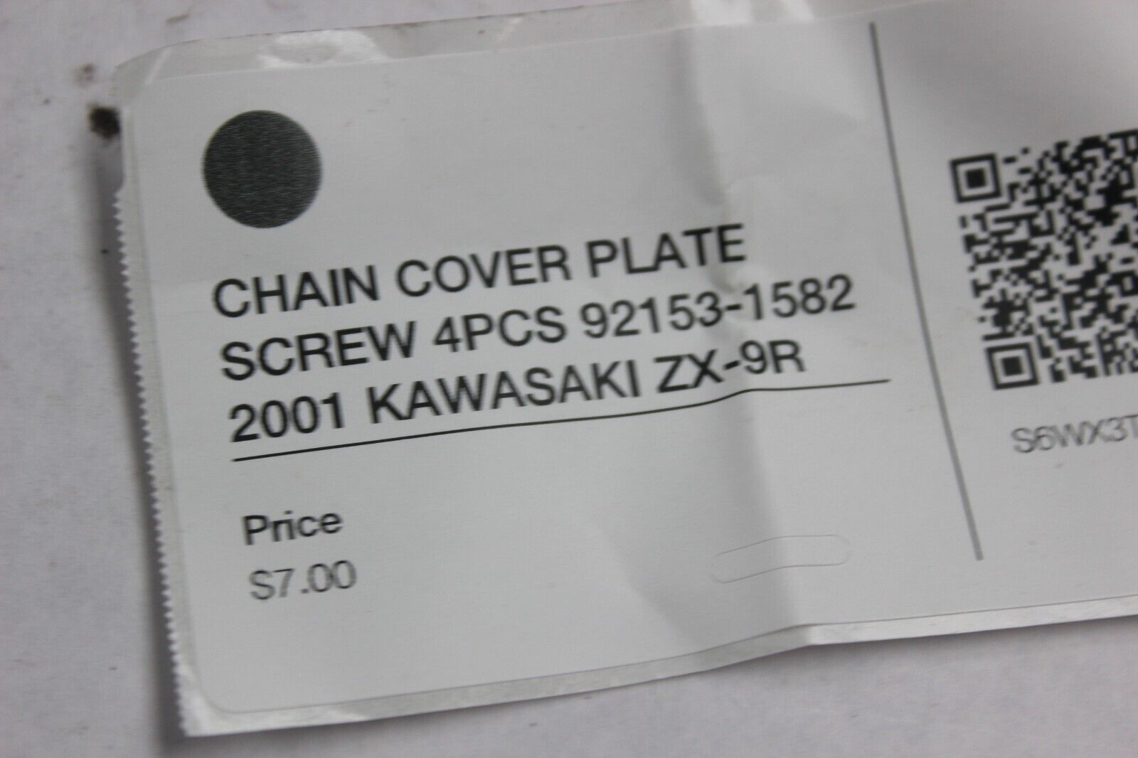 CHAIN COVER PLATE SCREW 4PCS 92153-1582 2001 KAWASAKI ZX-9R