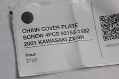 CHAIN COVER PLATE SCREW 4PCS 92153-1582 2001 KAWASAKI ZX-9R