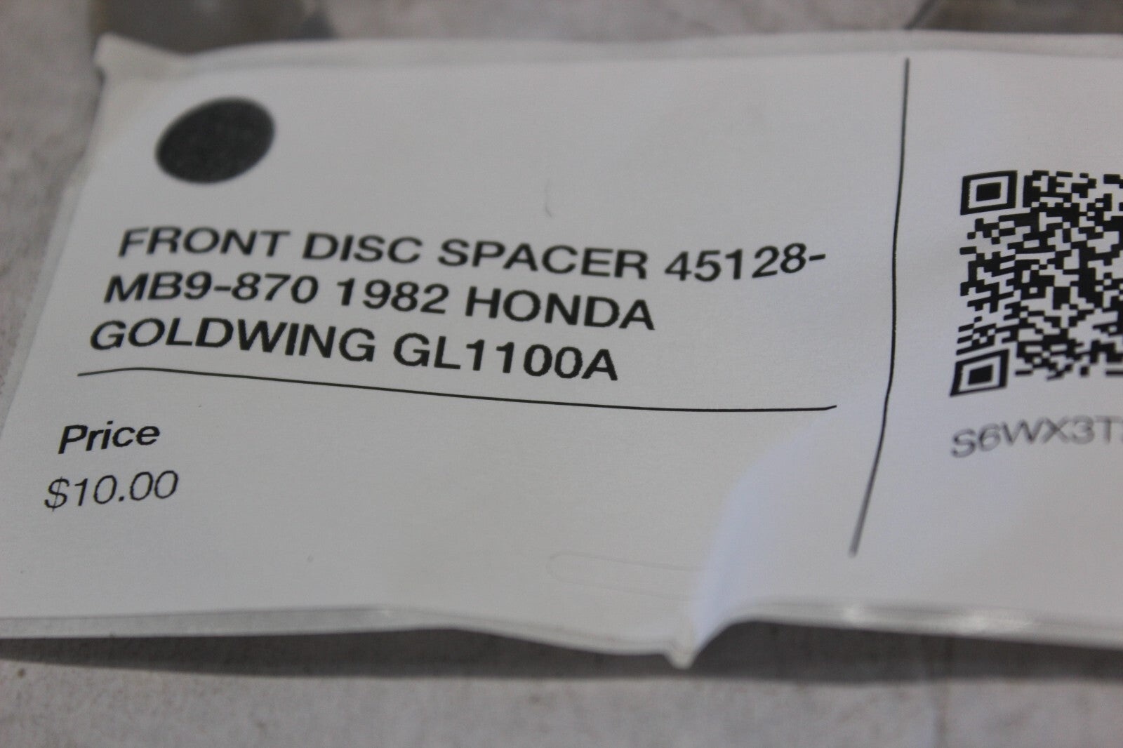 FRONT DISC SPACER 45128-MB9-870 1982 HONDA GOLDWING GL1100A