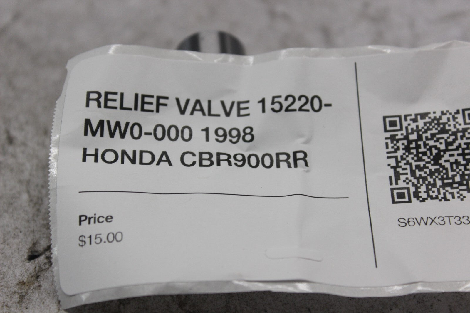 RELIEF VALVE 15220-MW0-000 1998 HONDA CBR900RR