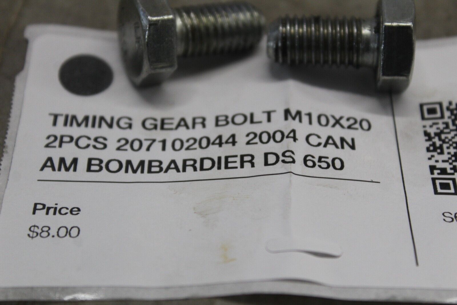 TIMING GEAR BOLT M10X20 2PCS 207102044 2004 CAN AM BOMBARDIER DS 650