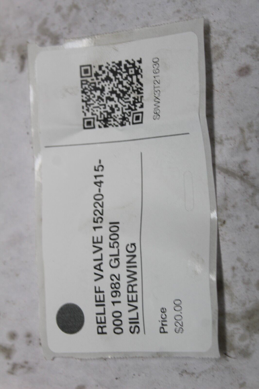 RELIEF VALVE 15220-415-000 1982 GL500I SILVERWING