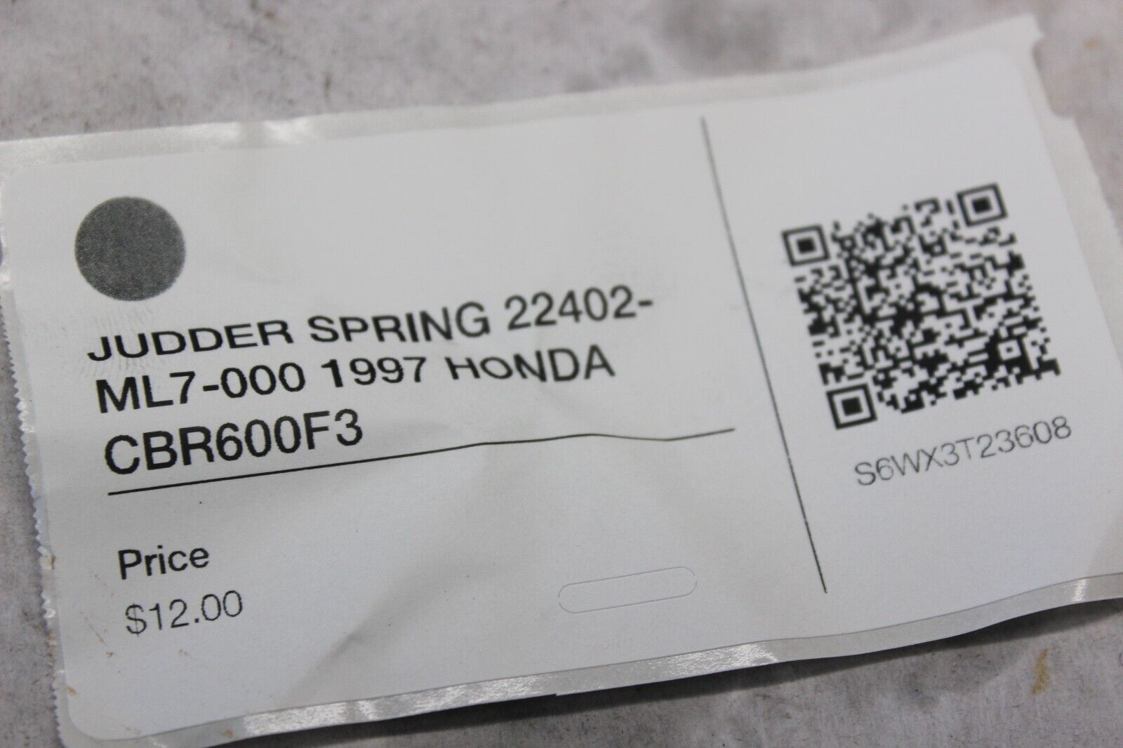 JUDDER SPRING 22402-ML7-000 1997 HONDA CBR600F3