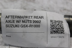 AFTERMARKET REAR AXLE W/ NUTS 2002 SUZUKI GSX-R1000 64711-33E30