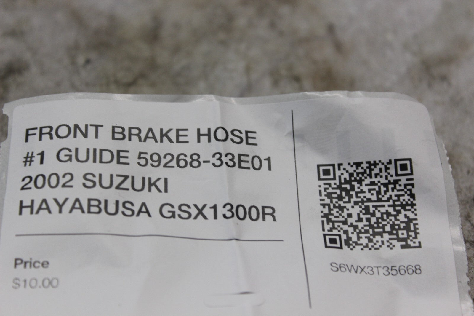 FRONT BRAKE HOSE #1 GUIDE 59268-33E01 2002 SUZUKI HAYABUSA GSX1300R