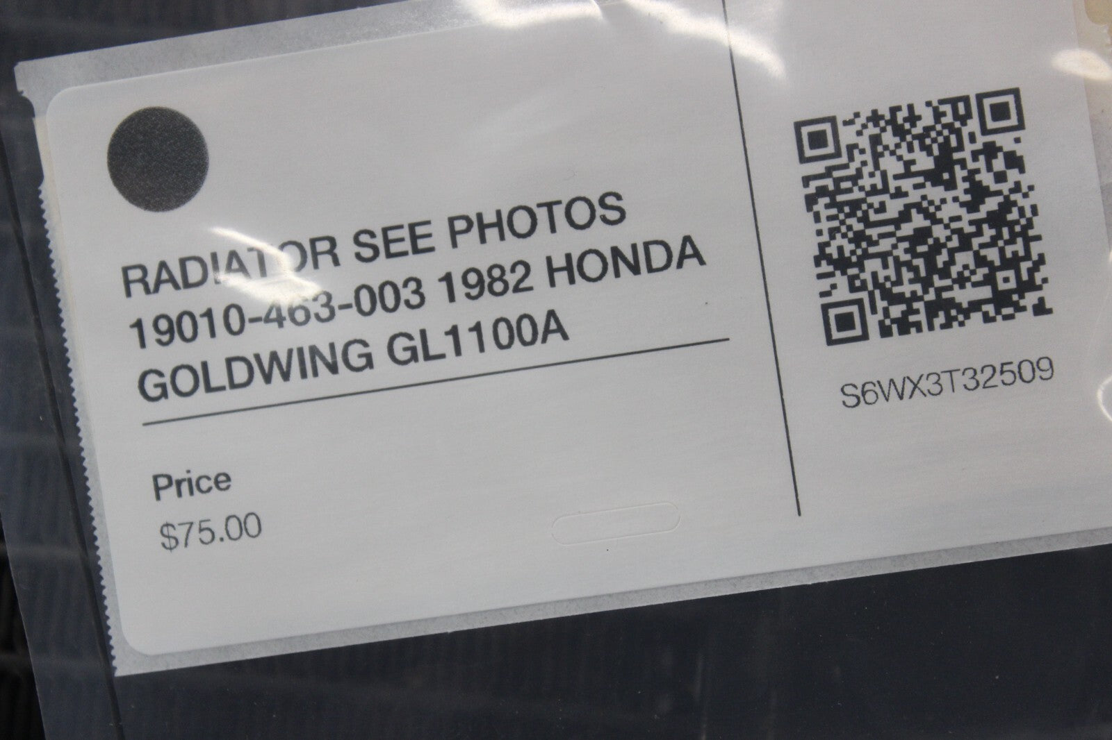 RADIATOR SEE PHOTOS 19010-463-003 1982 HONDA GOLDWING GL1100A