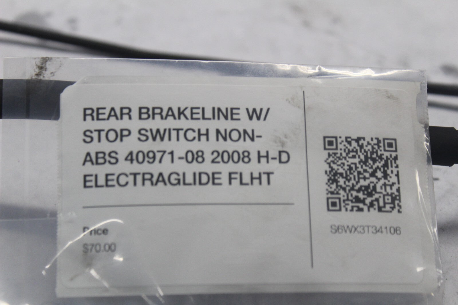 REAR BRAKELINE W/ STOP SWITCH NON-ABS 40971-08 2008 H-D ELECTRAGLIDE FLHT