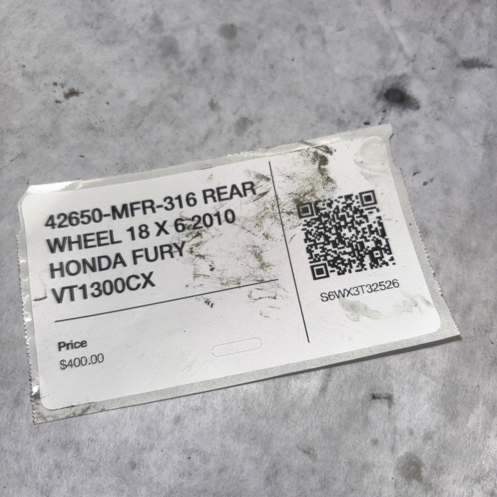 42650-MFR-316 REAR WHEEL 18 X 6.25 2010 HONDA FURY VT1300CX