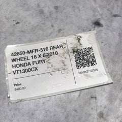 42650-MFR-316 REAR WHEEL 18 X 6.25 2010 HONDA FURY VT1300CX