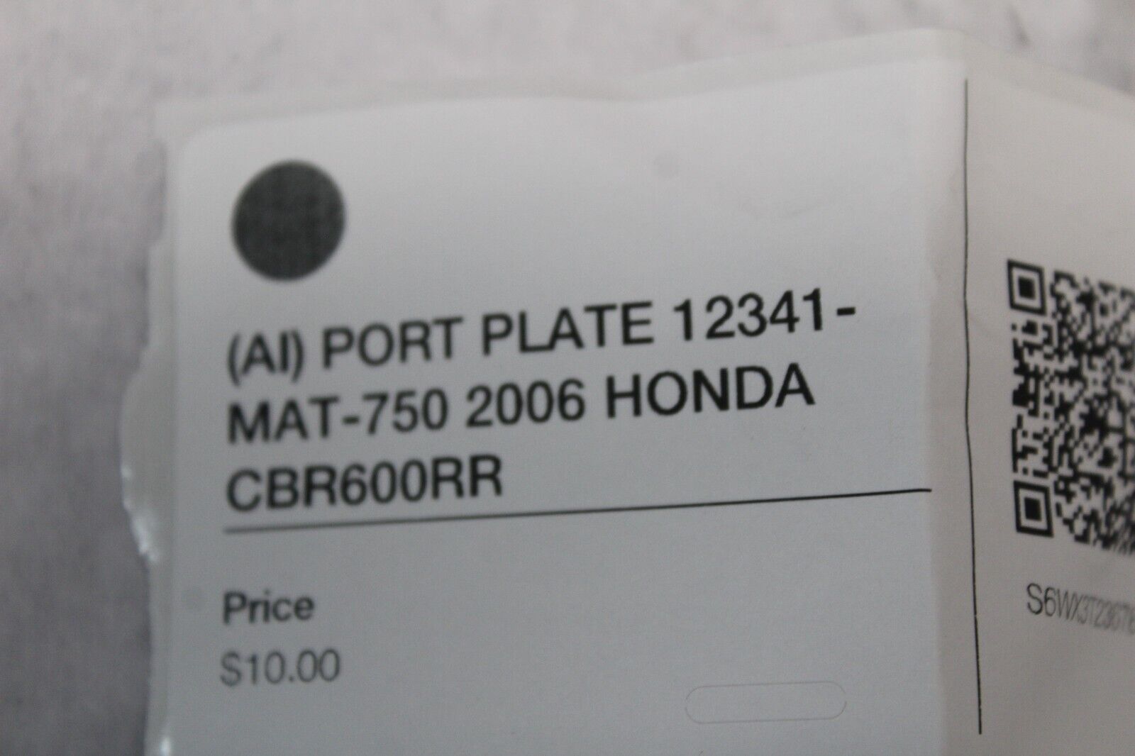 (AI) PORT PLATE 12341-MAT-750 2006 HONDA CBR600RR