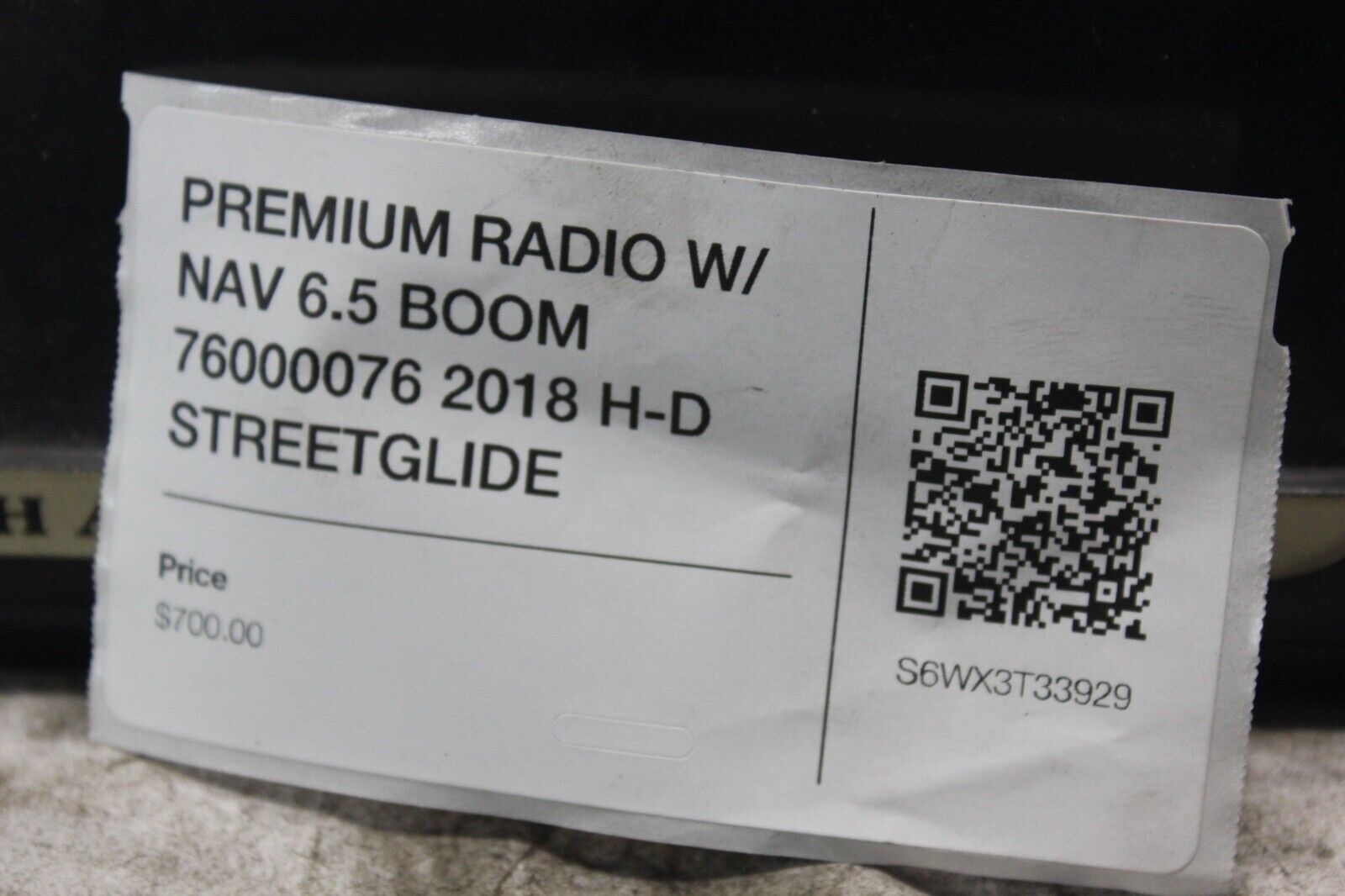 PREMIUM RADIO W/ NAV 6.5 BOOM 76000076 2018 H-D STREETGLIDE