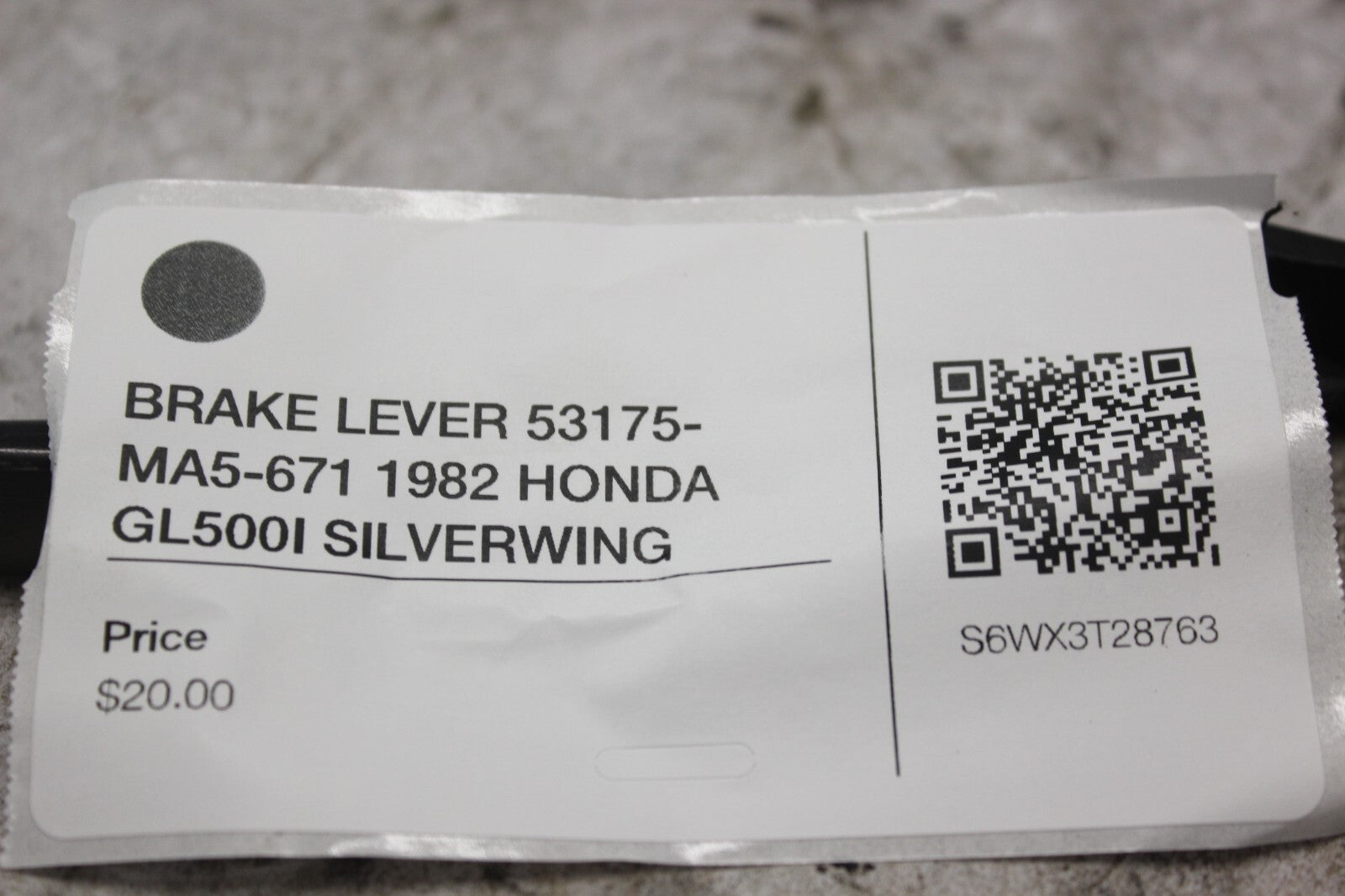BRAKE LEVER 53175-MA5-671 1982 HONDA GL500I SILVERWING