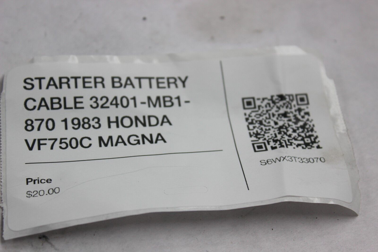 STARTER BATTERY CABLE 32401-MB1-870 1983 HONDA VF750C MAGNA