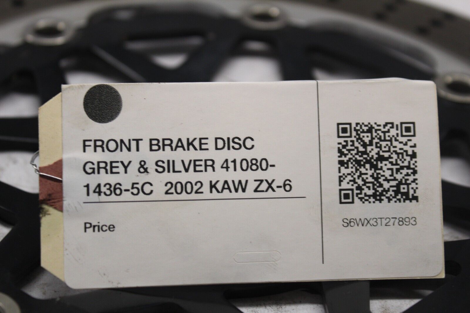 FRONT BRAKE DISC GREY & SILVER 41080-1436-5C  2002 KAW ZX-6